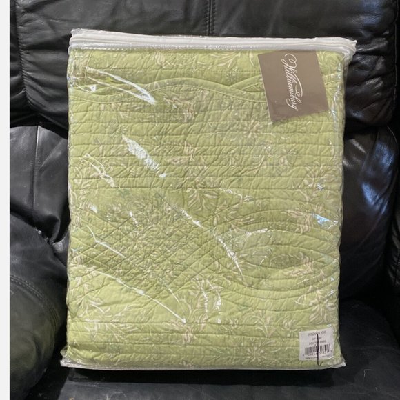 C&F Home Colonial Williamsburg Windsor Kiwi 100% Cotton Reversible TWIN Quilt - Picture 4 of 9